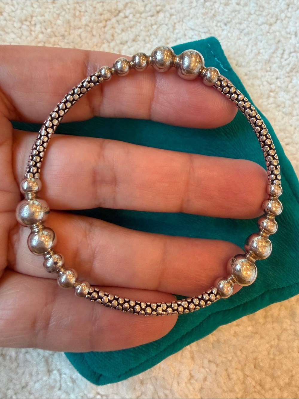 michael dawkins ball bead slip on bangle bracelet 26grams